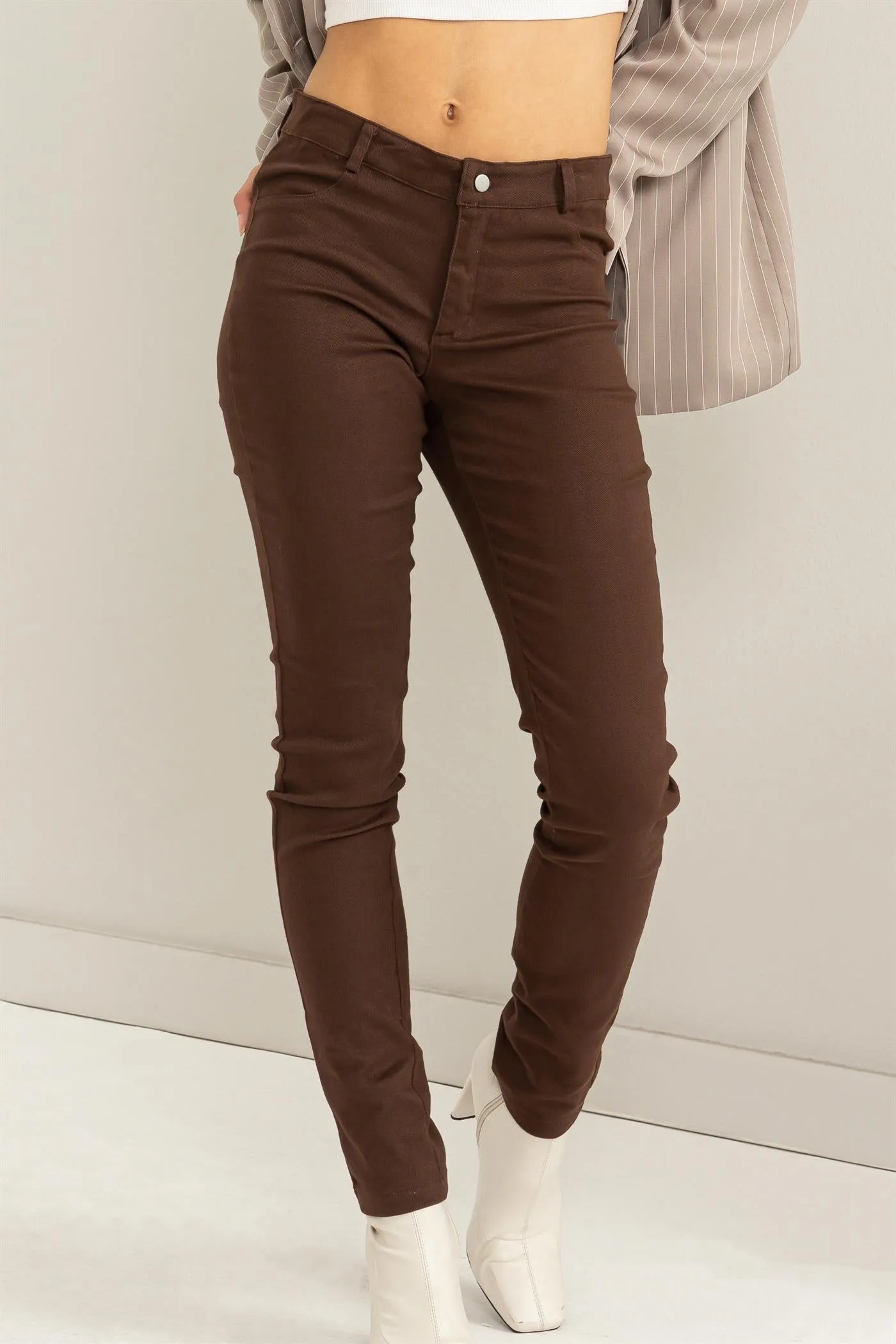 HF24A154-LOW-RISE SKINNY PANTS