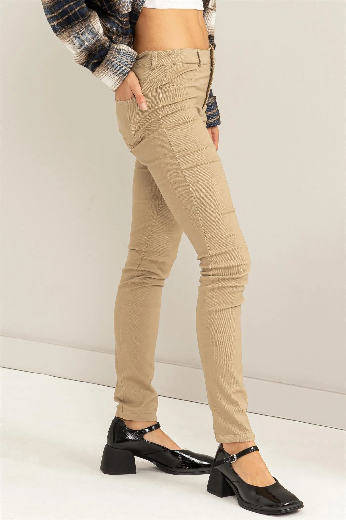 HF24A154-LOW-RISE SKINNY PANTS