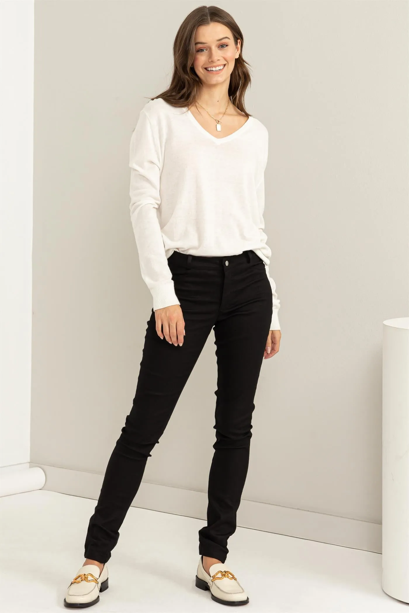 HF24A154-LOW-RISE SKINNY PANTS